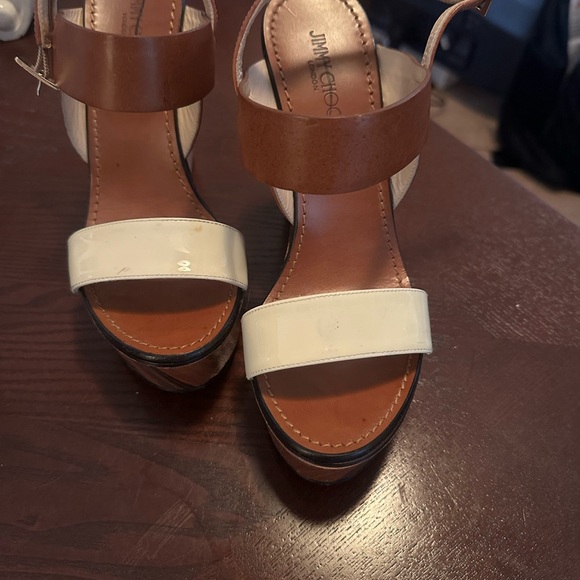 Jimmy Choo Notion Layered Wood Wedges - Picture 4 of 8